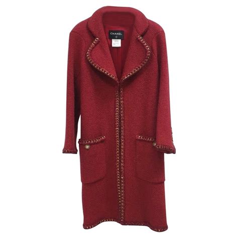 chanel red salzburg coat